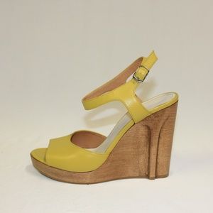 NWOT Maison Margiela Yellow Open-Toe Wedge Heel